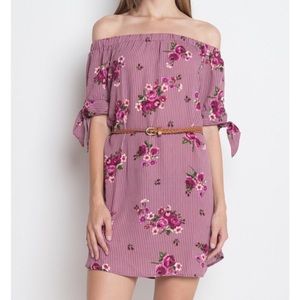 Floral Dress With Belt